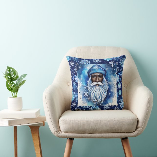 Santa in Blue  Cushion (Chair)