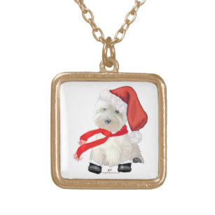Santa in Boots Gold Plated Necklace