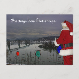 Santa in Chattanooga Holiday Postcard