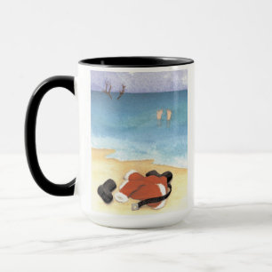 Santa in for a Swim -  Mug