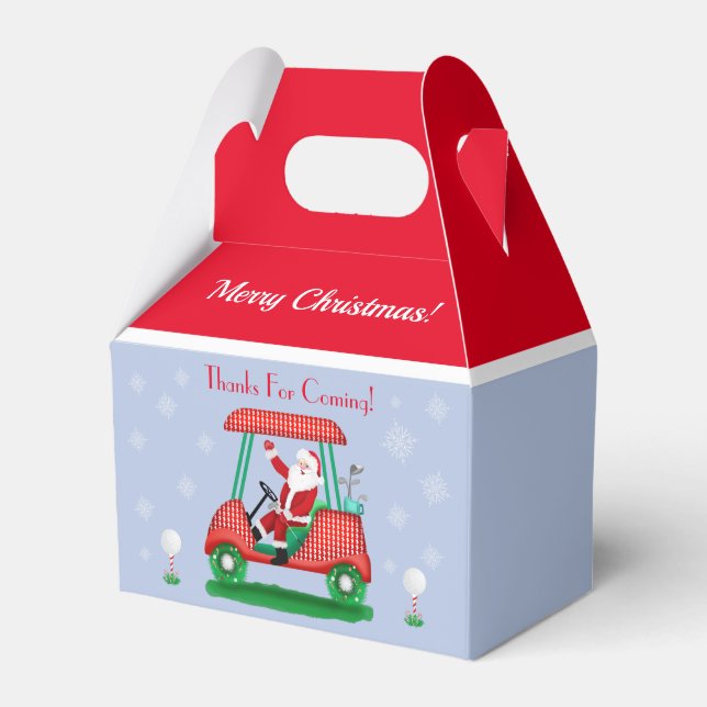 Santa In Golf Cart Merry Christmas  Favour Box (Front Side)