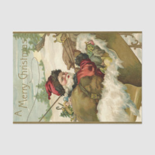 Santa in his Sleigh Tissue Paper