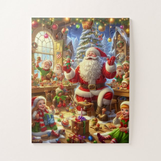 Santa in His Workshop 30 Oversized Pieces Jigsaw Puzzle (Vertical)