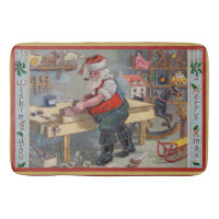 Santa in his Workshop, Merry Christmas,