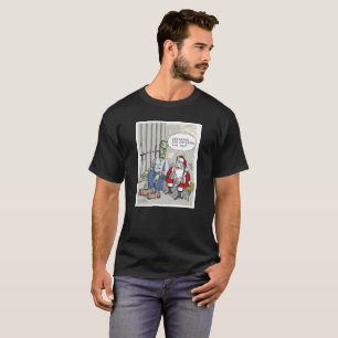 Santa In Jail blackT-shirt T-Shirt