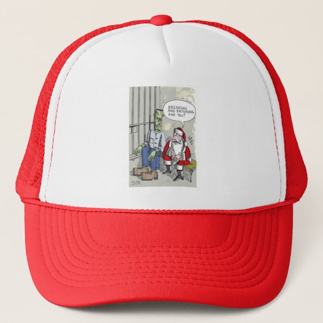 Santa In Jail trucker hat (Front)