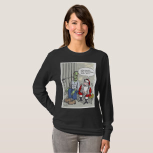 Santa In Jail women black long sleeve shirt