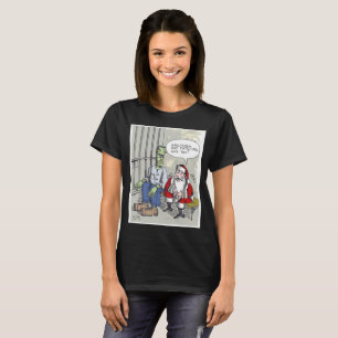 Santa In Jail women black T-shirt