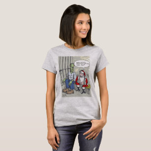 Santa In Jail women gray T-shirt