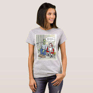 Santa In Jail women gray vivid T-shirt