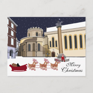 Santa In London Christmas Holiday Postcard