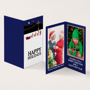 Santa In Madrid, Family Photo Christmas Card