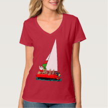 Santa in Sailboat at Christmas