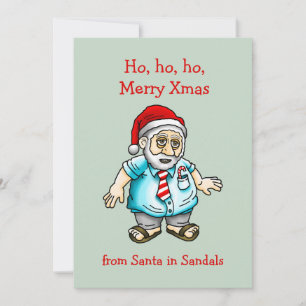 Santa in Sandals Holiday Card