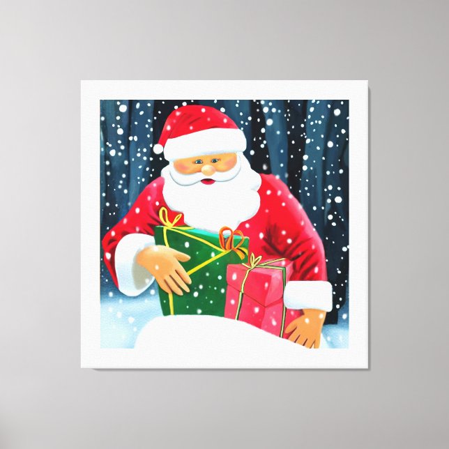 Santa in the snow - Santa in the snow Canvas Print (Front)