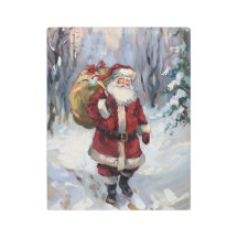 Santa in the Snowy Forest