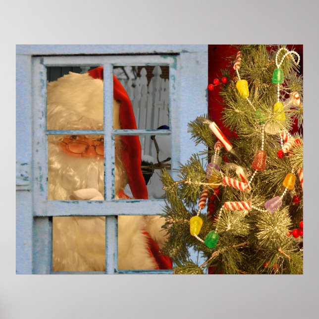Santa In The Window Poster (Front)