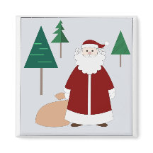 Santa in the woods magnet