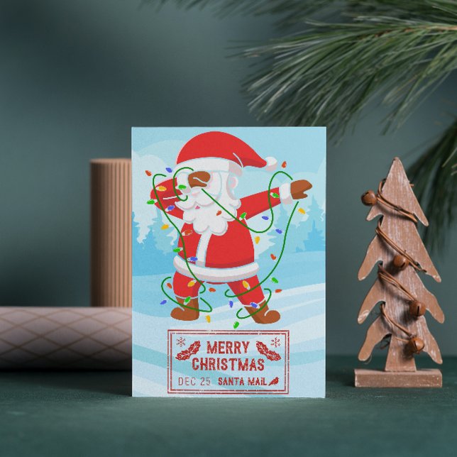 Santa in Trouble Funny Christmas Postcard (Creator Uploaded)