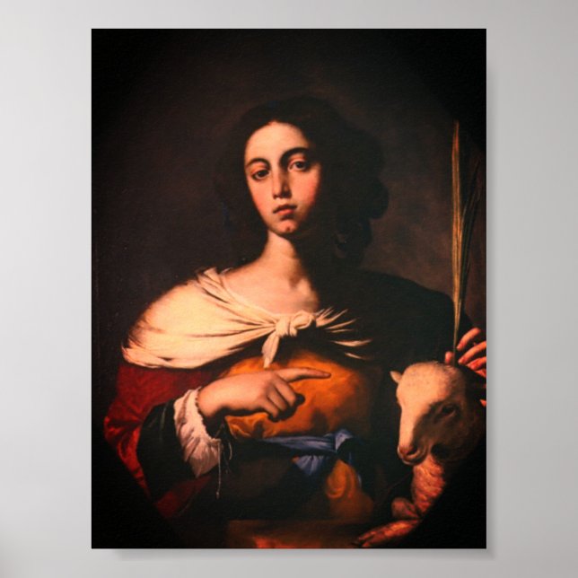 Santa Inés (by Guarino, 1650) Poster (Front)