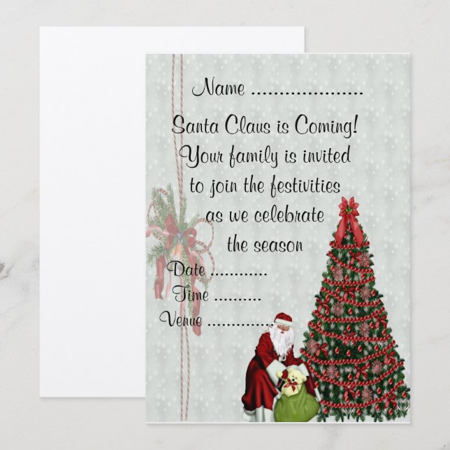 Santa - Invitation (Front/Back)
