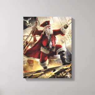 Santa Is A Pirate Canvas Print