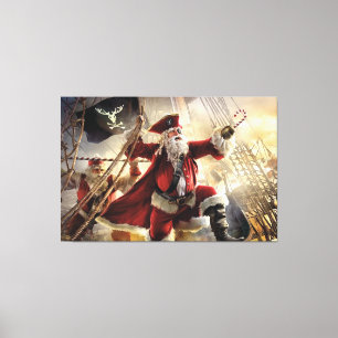 Santa Is A Pirate Canvas Print