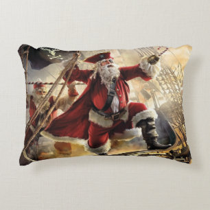 Santa Is A Pirate Decorative Cushion