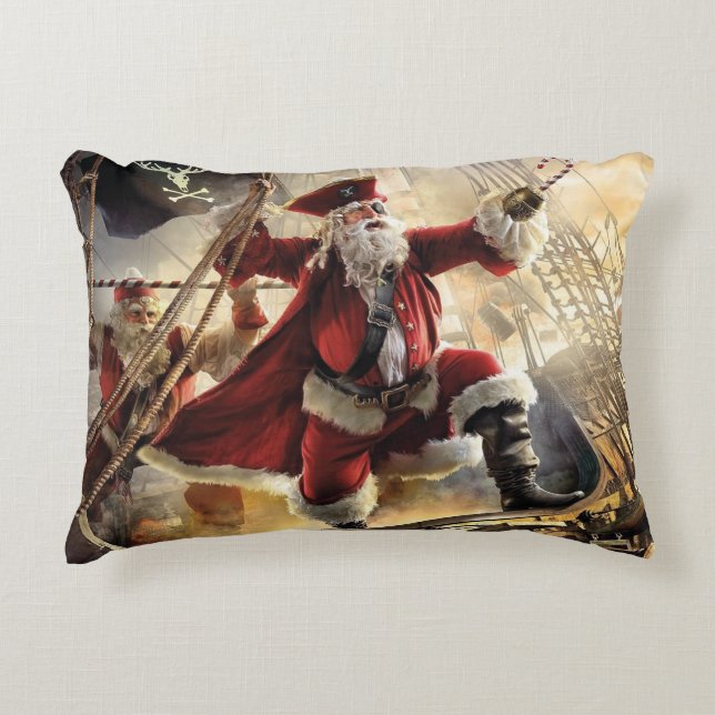 Santa Is A Pirate Decorative Cushion (Front)