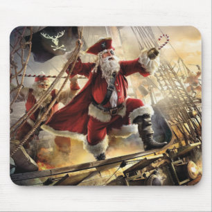 santa is a pirate mouse mat