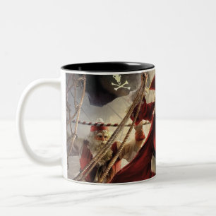 Santa Is A Pirate Two-Tone Coffee Mug