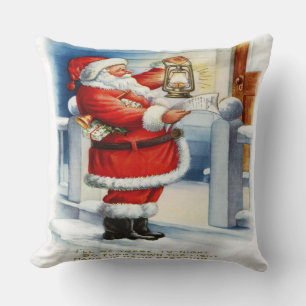 Santa Is Checking his List A Beautiful Christmas Cushion