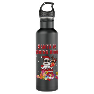Santa is coming down the Chimney 710 Ml Water Bottle
