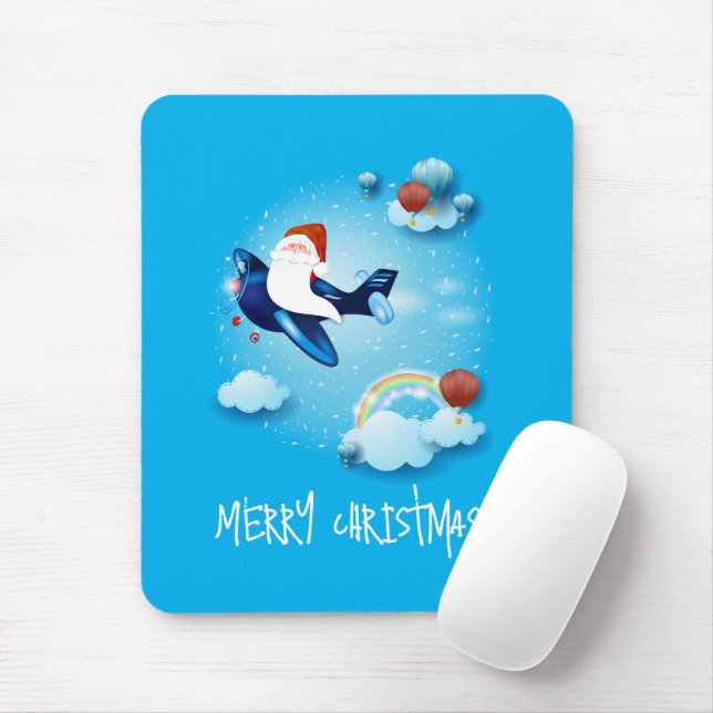 Santa is Coming Mouse Mat (With Mouse)