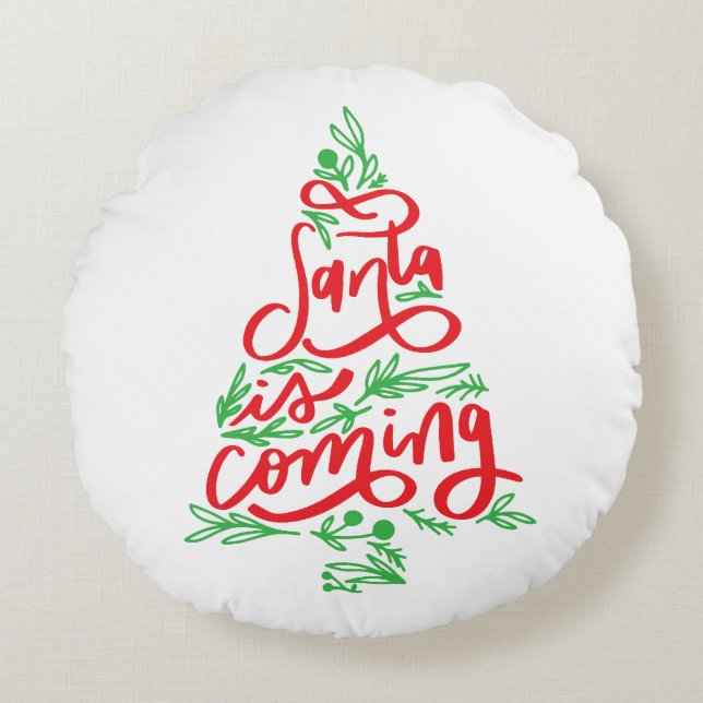 santa is coming round cushion (Front)