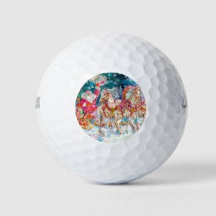 Santa is Coming with Joyful Horses Golf Balls