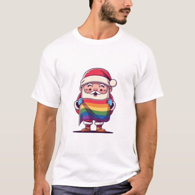 Santa is Gay Christmas T-Shirt (Front)