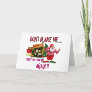 Santa is in Poverty election joke 2012 Holiday Card