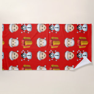 Santa is in town beach towel