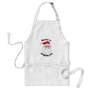 Santa is Judging You Funny Christmas Standard Apron