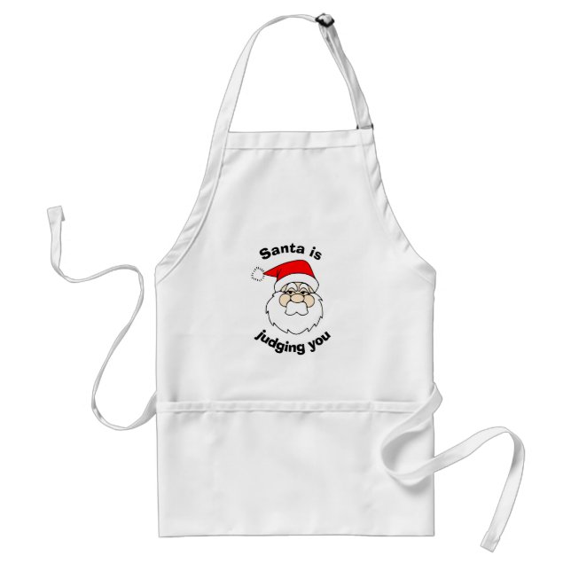 Santa is Judging You Funny Christmas Standard Apron (Front)