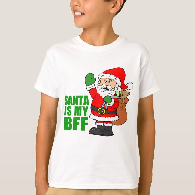 Santa Is My BFF T-Shirt (Front)