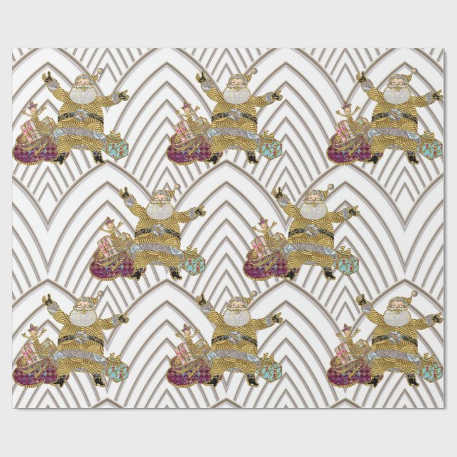 Santa is on His way 3 Christmas Wrapping Paper (Flat)