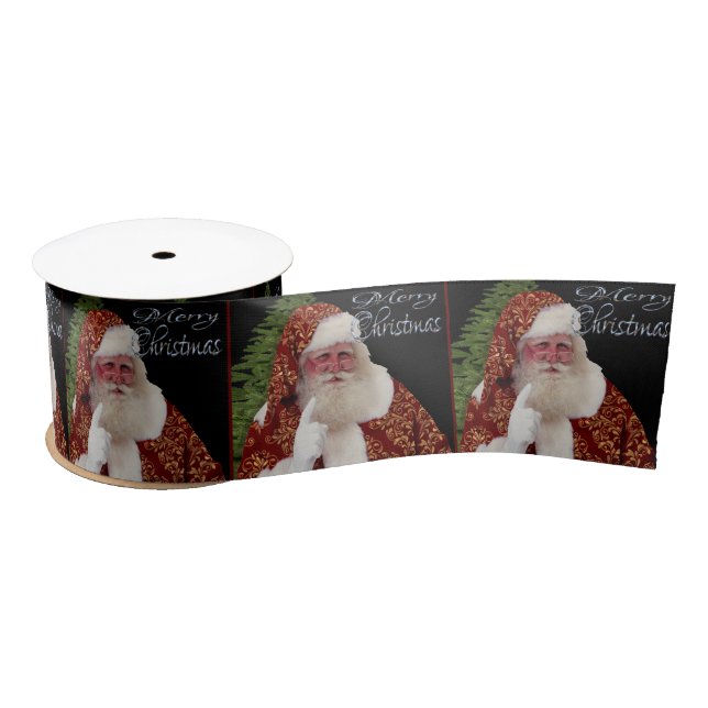 Santa is on His Way Satin Ribbon (Spool)