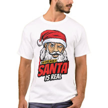 Santa Is Real – Ask Your Mum Pop Art Winking Santa
