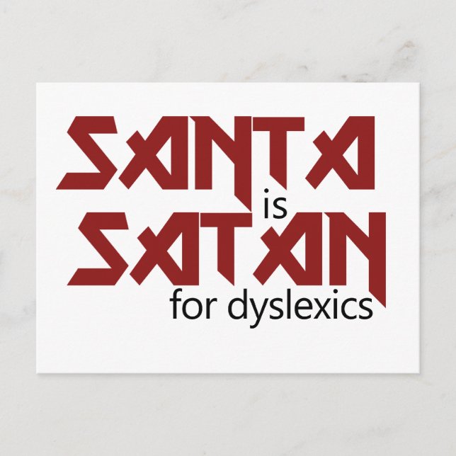 Santa is Satan Holiday Postcard (Front)
