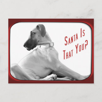 Santa is that you holiday postcard