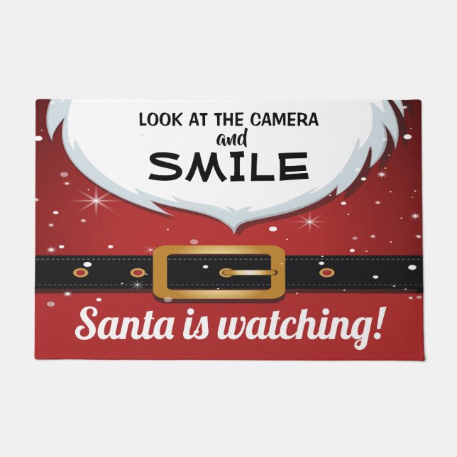 SANTA IS WATCHING DOORMAT (Front)