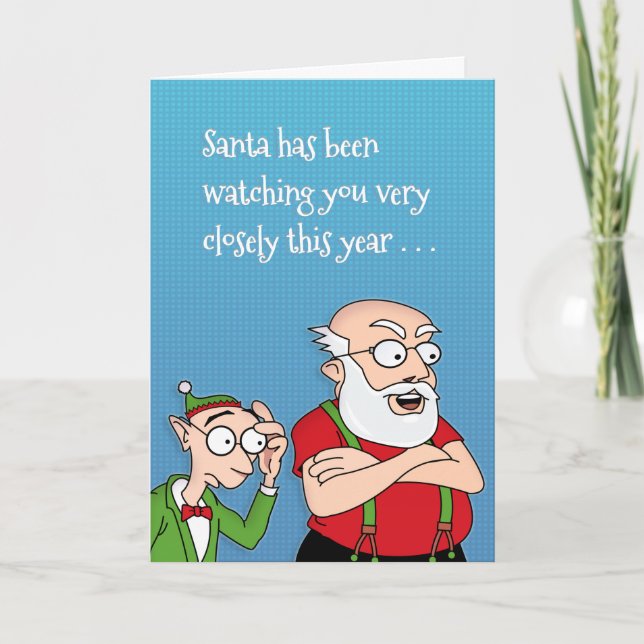 Santa is Watching You Holiday Card (Front)
