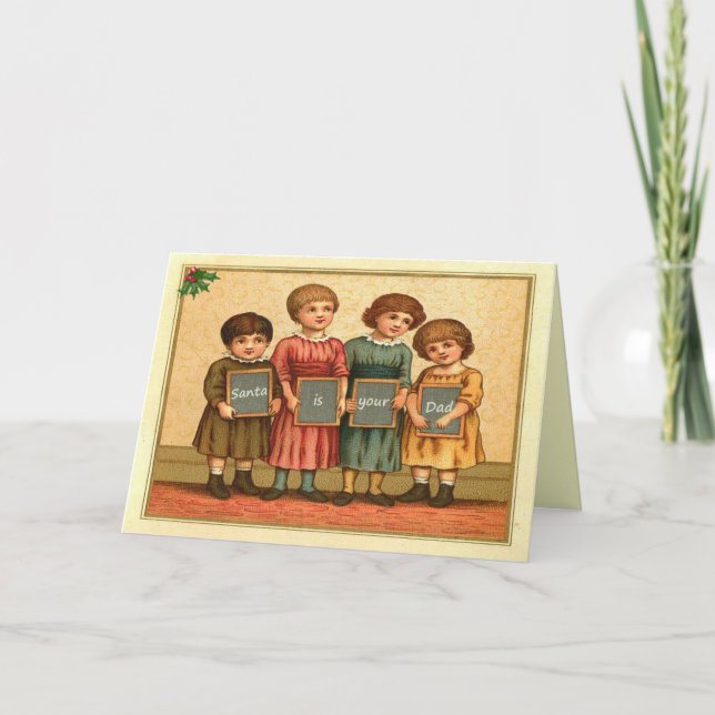 Santa is your dad holiday card (Front)